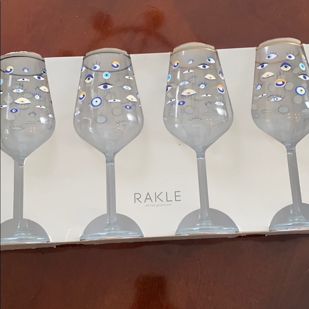 Rakle evil eye wine glasses